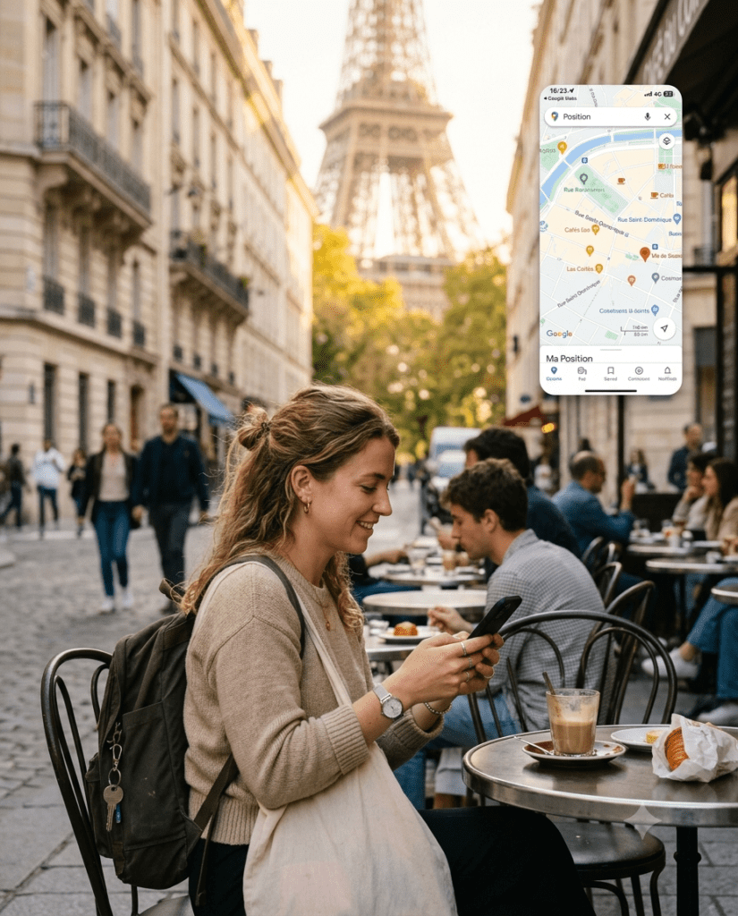 Best eSIM for Europe travel 2026 traveler using phone in Paris